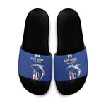 Cape Verde Football Slide Sandals Go Champions Blue Sharks