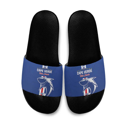 Cape Verde Football Slide Sandals Go Champions Blue Sharks