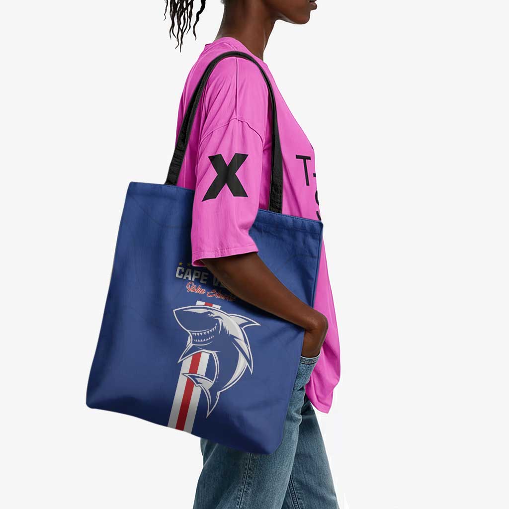 Cape Verde Football Tote Bag Go Champions Blue Sharks