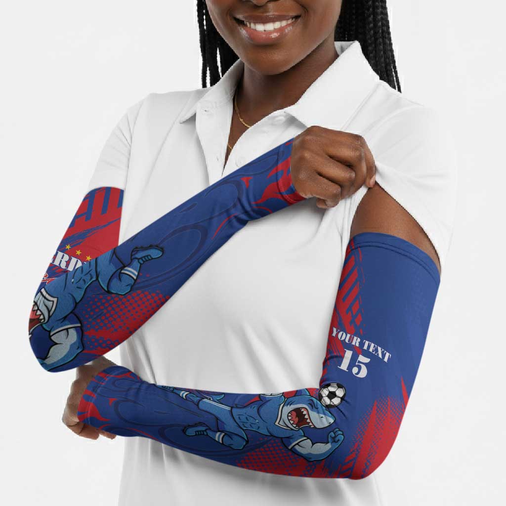 Custom Cape Verde Football Arm Sleeves One Team One Victory