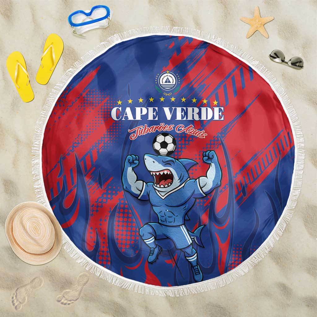Cape Verde Football Beach Blanket Blue Sharks - Pride of the Islands - African Pride