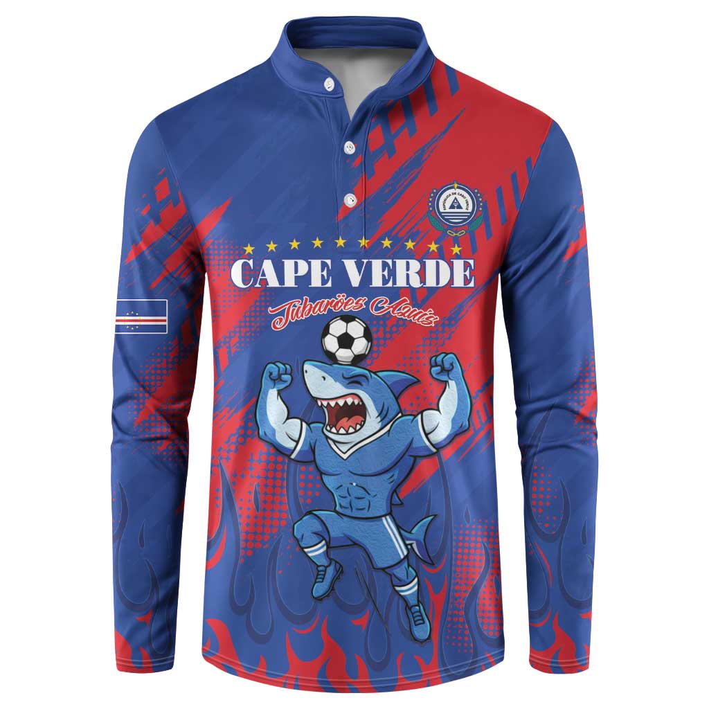 Custom Cape Verde Football Button Sweatshirt One Team One Victory