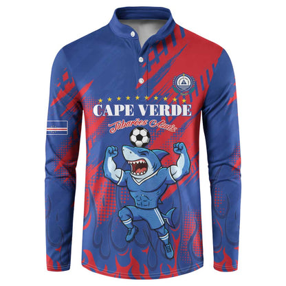 Custom Cape Verde Football Button Sweatshirt One Team One Victory