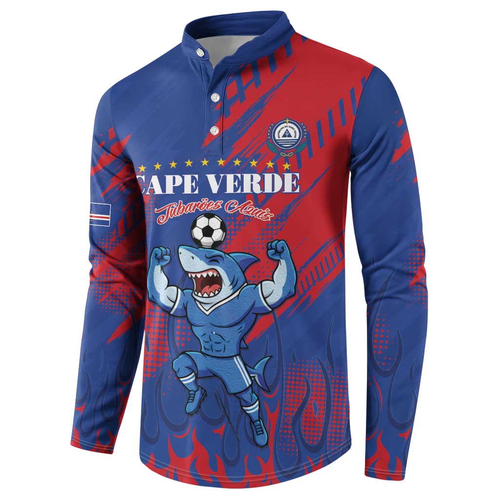 Custom Cape Verde Football Button Sweatshirt One Team One Victory