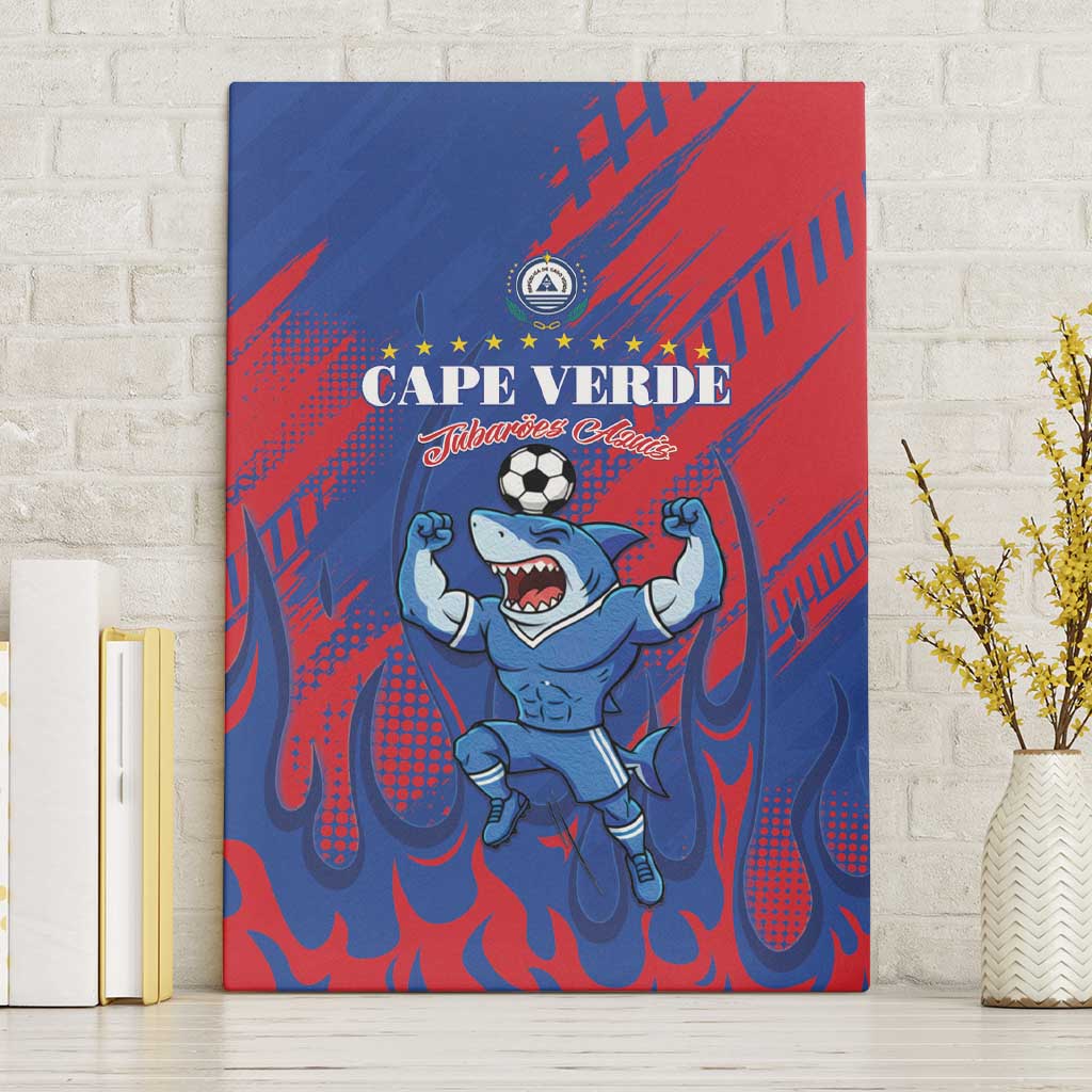 Cape Verde Football Canvas Wall Art Blue Sharks - Pride of the Islands - African Pride
