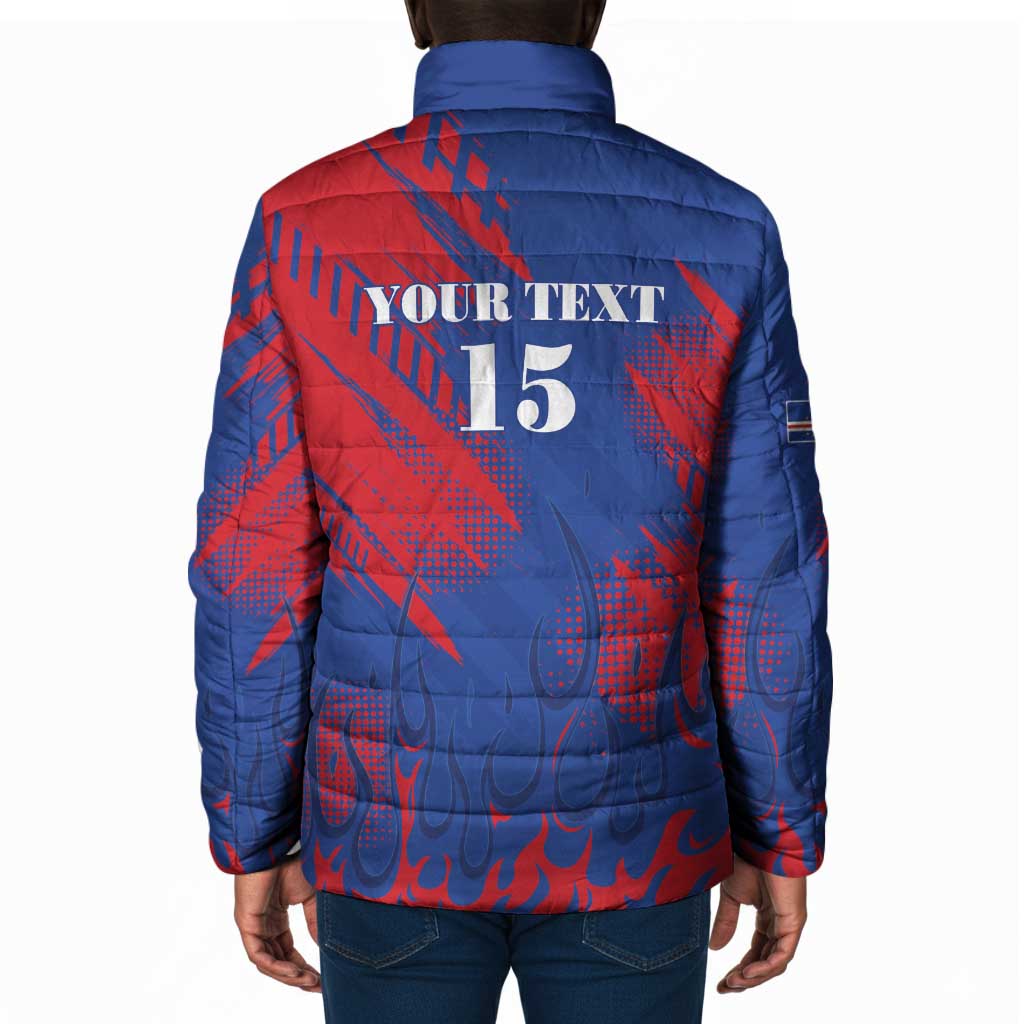 Custom Cape Verde Football Padded Jacket One Team One Victory