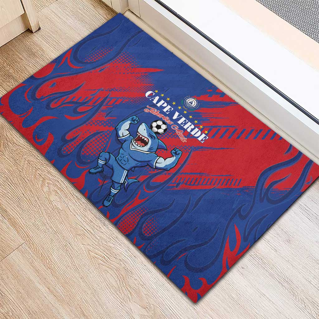 Cape Verde Football Rubber Doormat Blue Sharks - Pride of the Islands - African Pride