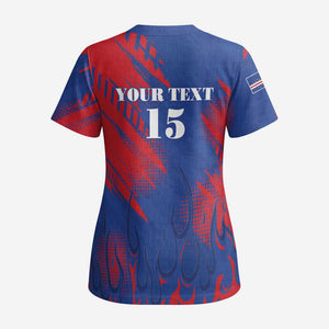 Custom Cape Verde Football Scrub Top Blue Sharks - Pride of the Islands - African Pride