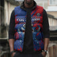 Custom Cape Verde Football Sleeveless Puffer Jacket One Team One Victory