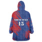 Custom Cape Verde Football Wearable Blanket Hoodie Blue Sharks - Pride of the Islands - African Pride