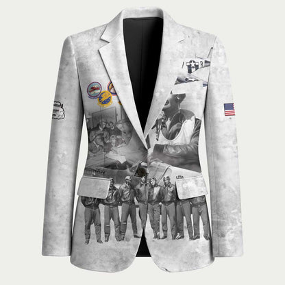 Red Tails Aviators Blazer WWII Heroes Tribute Retro Style