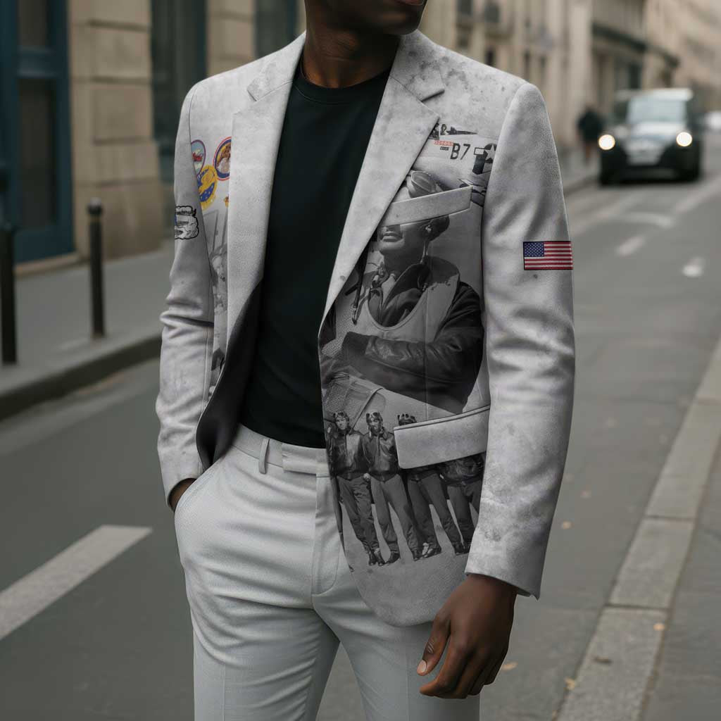 Red Tails Aviators Blazer WWII Heroes Tribute Retro Style
