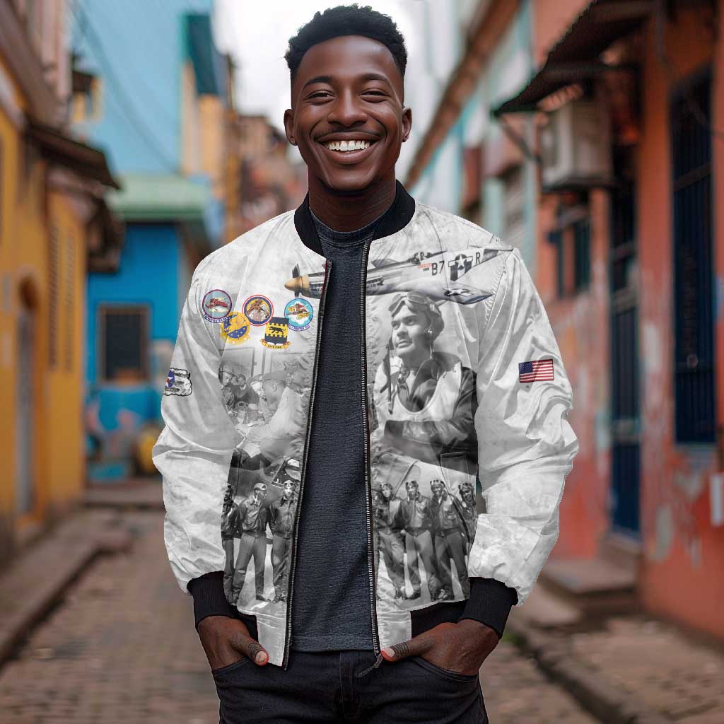Legends of the Red Tails Bomber Jacket Freedom Flyers Retro Style - African Pride