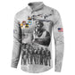 Red Tails Aviators Button Sweatshirt WWII Heroes Tribute Retro Style