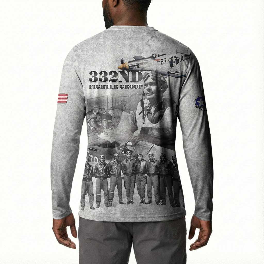Red Tails Aviators Button Sweatshirt WWII Heroes Tribute Retro Style