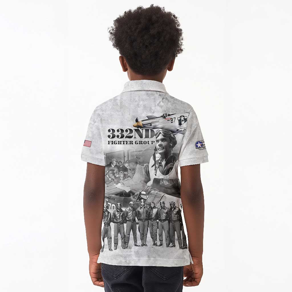 Legends of the Red Tails Kid Polo Shirt Freedom Flyers Retro Style - African Pride