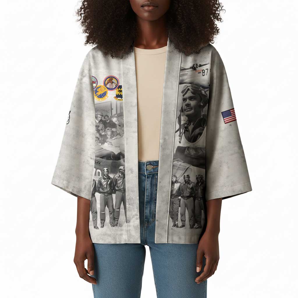 Red Tails Aviators Kimono WWII Heroes Tribute Retro Style
