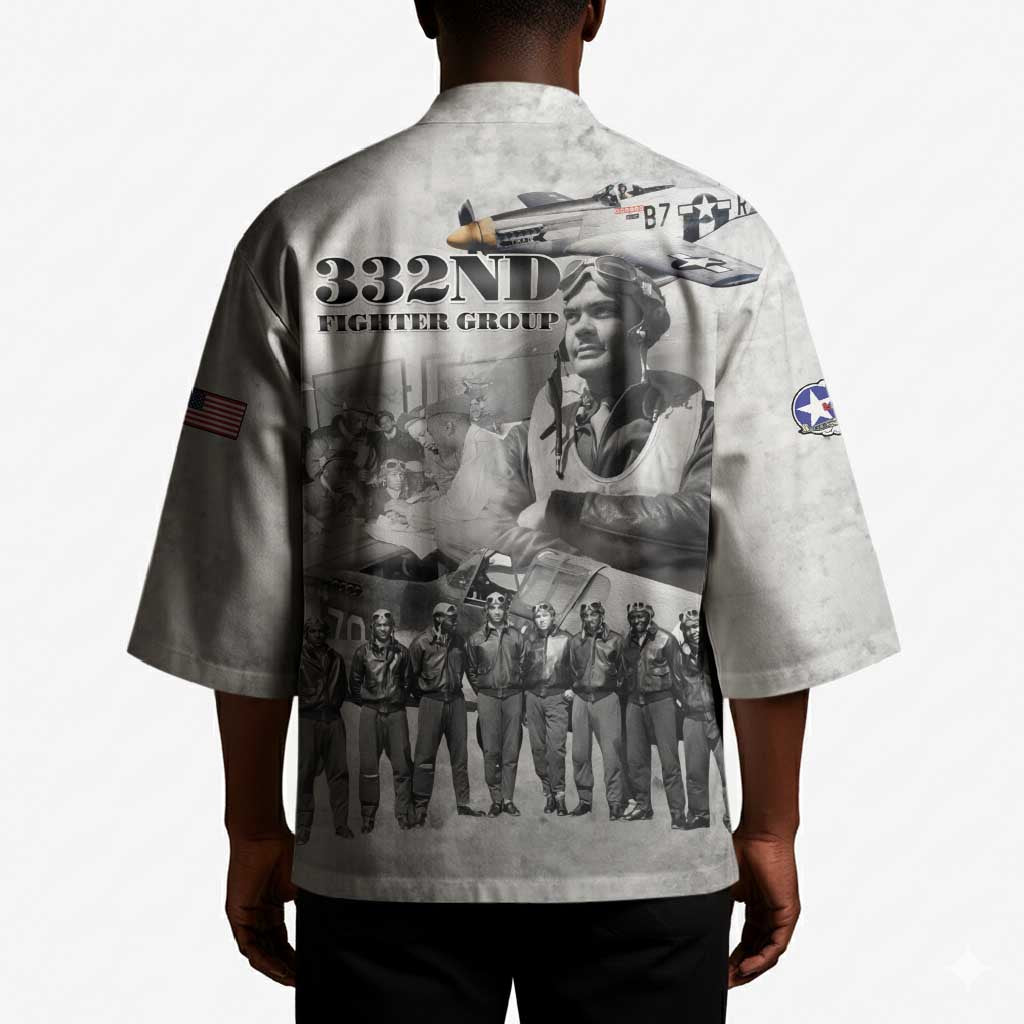 Red Tails Aviators Kimono WWII Heroes Tribute Retro Style
