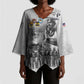 Red Tails Aviators Kimono Sleeve Blouse WWII Heroes Tribute Retro Style