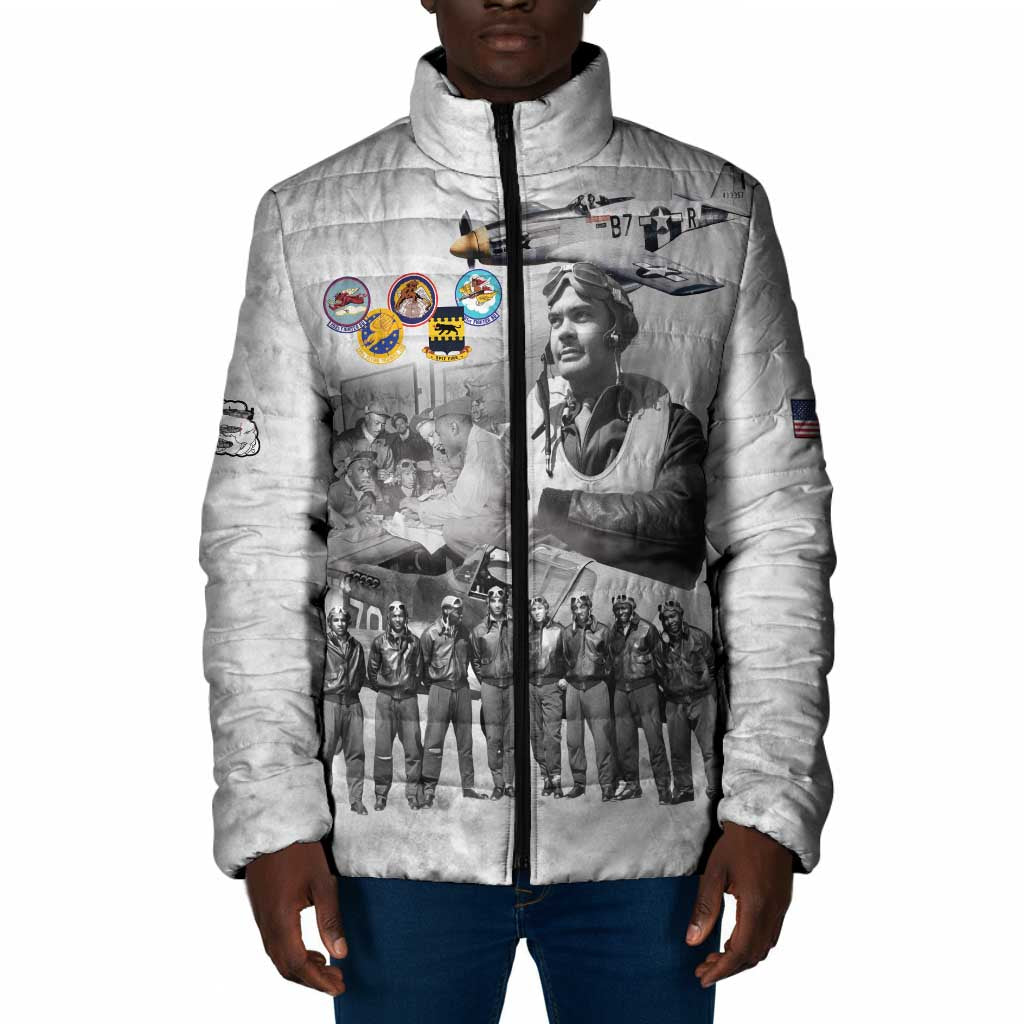 Red Tails Aviators Padded Jacket WWII Heroes Tribute Retro Style