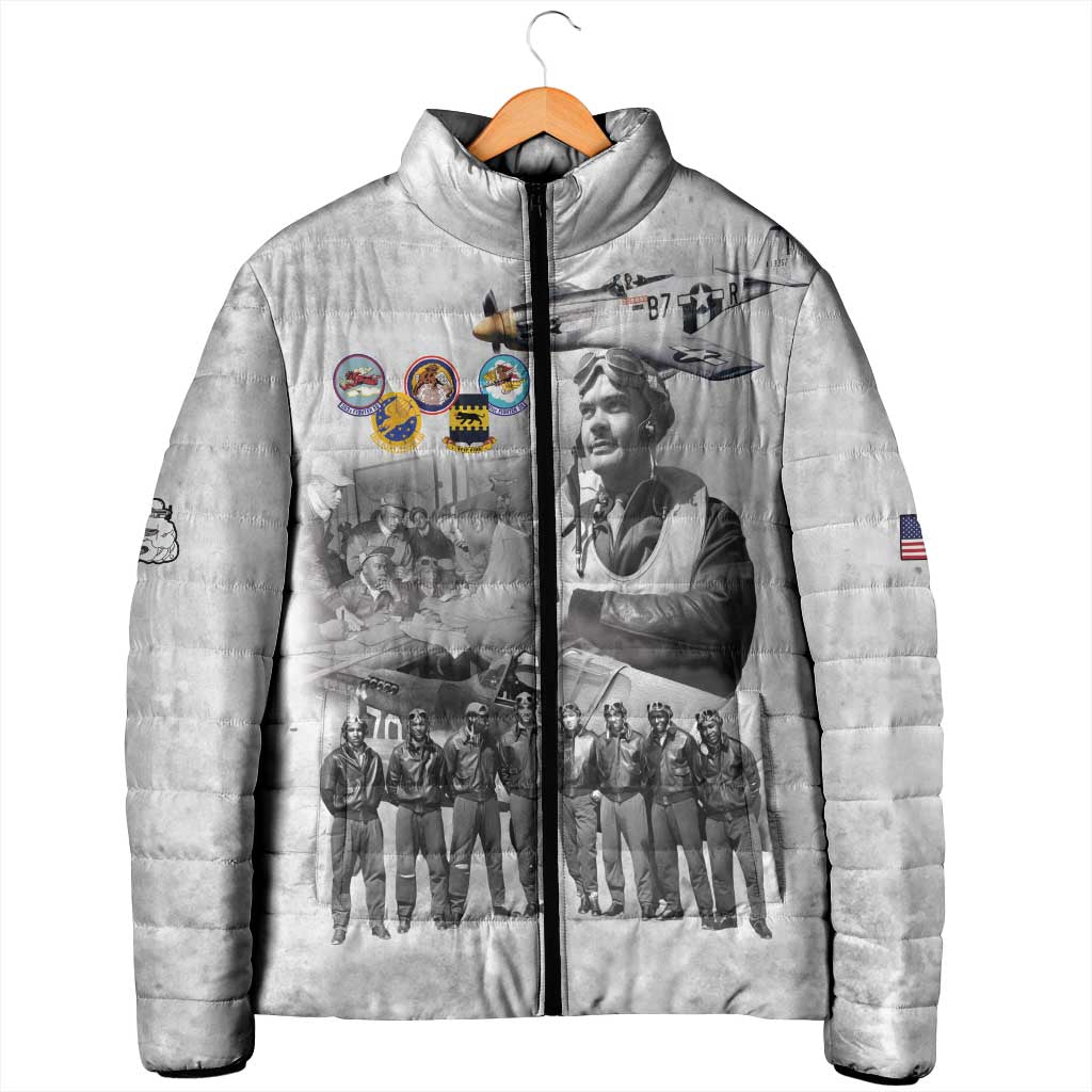 Red Tails Aviators Padded Jacket WWII Heroes Tribute Retro Style