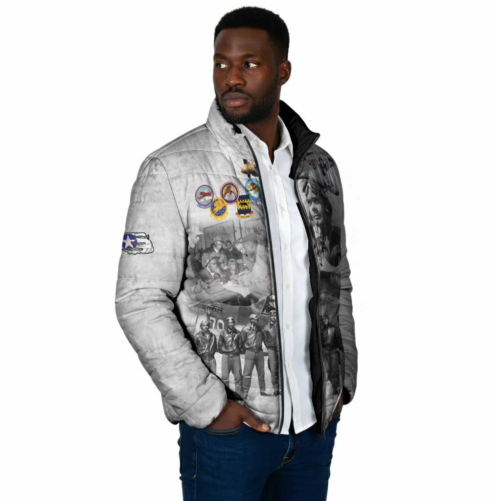 Red Tails Aviators Padded Jacket WWII Heroes Tribute Retro Style