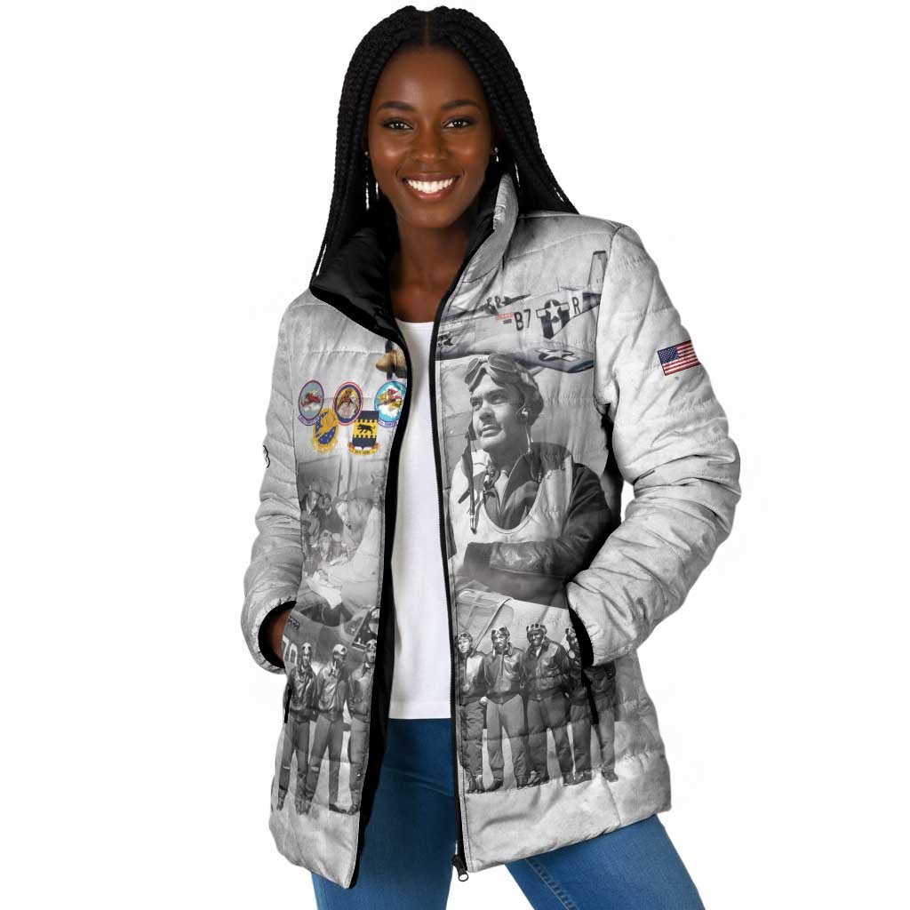 Red Tails Aviators Padded Jacket WWII Heroes Tribute Retro Style