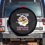 301st Fighter Squadron WWII Spare Tire Cover Red Tails Heritage - Black - African Pride