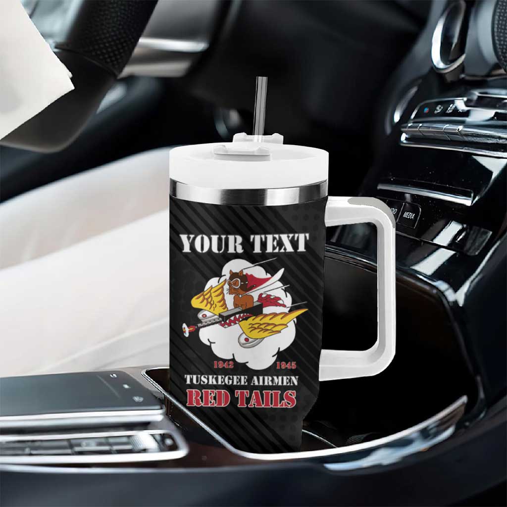 Personalized 301st Fighter Squadron WWII Tumbler With Handle Red Tails Heritage - Black - African Pride