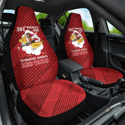301st Fighter Squadron WWII Car Seat Cover Red Tails Heritage - Red - African Pride