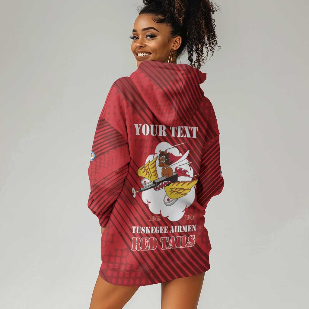 Personalized 301st Fighter Squadron WWII Hoodie Dress Red Tails Heritage - Red - African Pride
