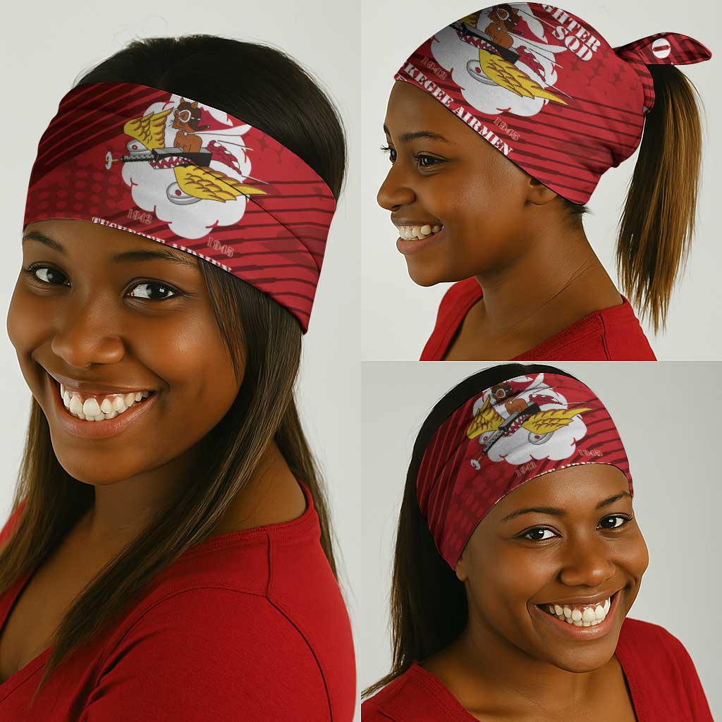 301st Fighter Squadron WWII Neck Gaiter Red Tails Heritage - Red - African Pride