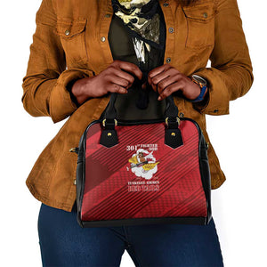301st Fighter Squadron WWII Shoulder Handbag Red Tails Heritage - Red - African Pride