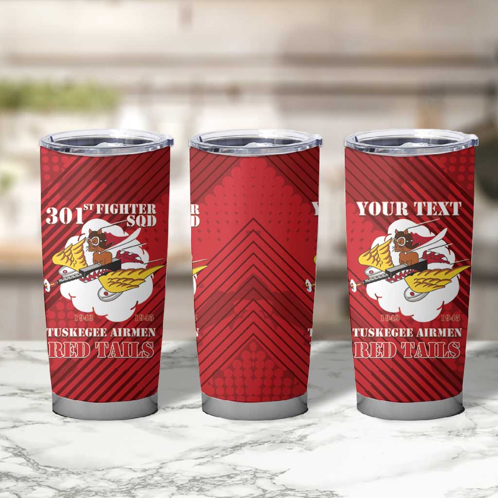 Personalized 301st Fighter Squadron WWII Tumbler Cup Red Tails Heritage - Red - African Pride