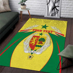 Personalised Afro Senegal Area Rug Coat Of Arms Mix African Pattern