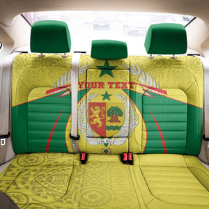 Personalised Afro Senegal Back Car Seat Cover Coat Of Arms Mix African Pattern