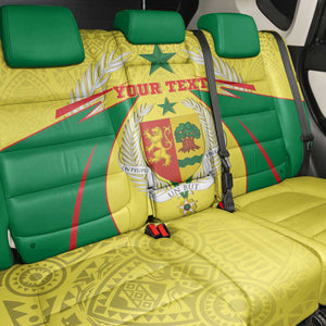 Personalised Afro Senegal Back Car Seat Cover Coat Of Arms Mix African Pattern