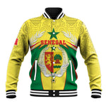 Personalised Afro Senegal Baseball Jacket Coat Of Arms Mix African Pattern