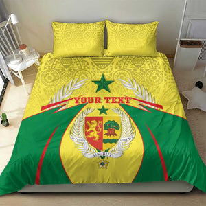 Personalised Afro Senegal Bedding Set Coat Of Arms Mix African Pattern