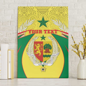 Personalised Afro Senegal Canvas Wall Art Coat Of Arms Mix African Pattern