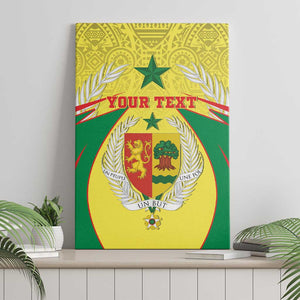 Personalised Afro Senegal Canvas Wall Art Coat Of Arms Mix African Pattern