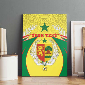 Personalised Afro Senegal Canvas Wall Art Coat Of Arms Mix African Pattern