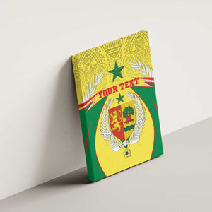 Personalised Afro Senegal Canvas Wall Art Coat Of Arms Mix African Pattern