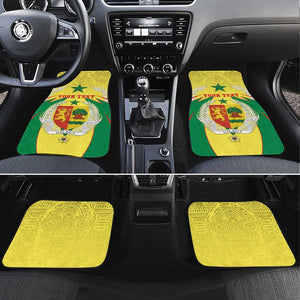 Personalised Afro Senegal Car Mats Coat Of Arms Mix African Pattern