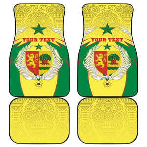 Personalised Afro Senegal Car Mats Coat Of Arms Mix African Pattern