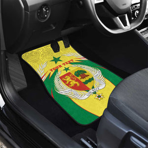 Personalised Afro Senegal Car Mats Coat Of Arms Mix African Pattern