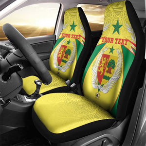 Personalised Afro Senegal Car Seat Cover Coat Of Arms Mix African Pattern