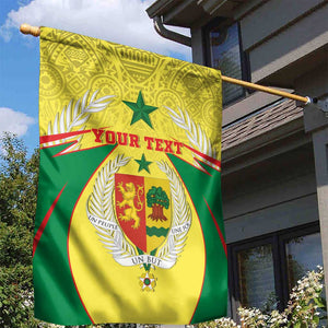 Personalised Afro Senegal Garden Flag Coat Of Arms Mix African Pattern