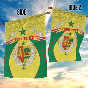 Personalised Afro Senegal Garden Flag Coat Of Arms Mix African Pattern