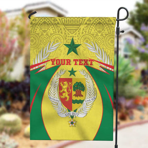 Personalised Afro Senegal Garden Flag Coat Of Arms Mix African Pattern